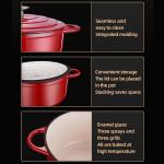 Multi Purpose Cookware Round Dutch Oven Enameled Cast Iron Soup Pot Non-stick