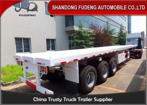 China Mechanical Suspension Flatbed Container Trailer 3 * 13 Tons FUWA / BPW Axle factory