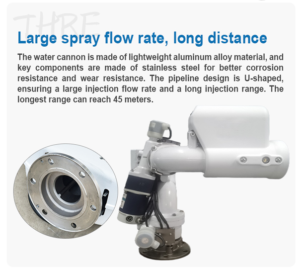 White Intelligent Electric Fixed Water Cannon for Electric Water Truck Direct