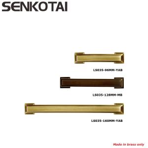 China Brushed Brass Cabinet Handles- Inches Total Length - Satin Brass Drawer Pulls, Moder factory