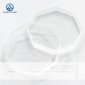 China Clear Custom Cut Beveled Glass Circle Round Flat 1mm Cutting Hole factory
