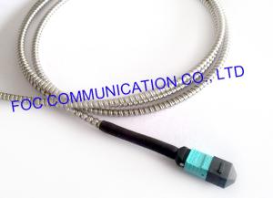 China MPO Armored Multimode Fiber Optic Cable Cord OM3 MM 50/125um 12 Core factory