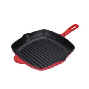 China Non Stick Pre Season Cast Iron Square Grill Pan 10 Inch Easy Clean factory