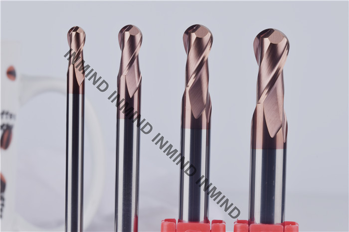 HRC55 Long Shank Ball Nose End Mill 75 mm Length 6 mm Dia H6 Tolerance