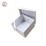 Two Piece Chocolate Cake Gift Box For Holiday Party White Color
