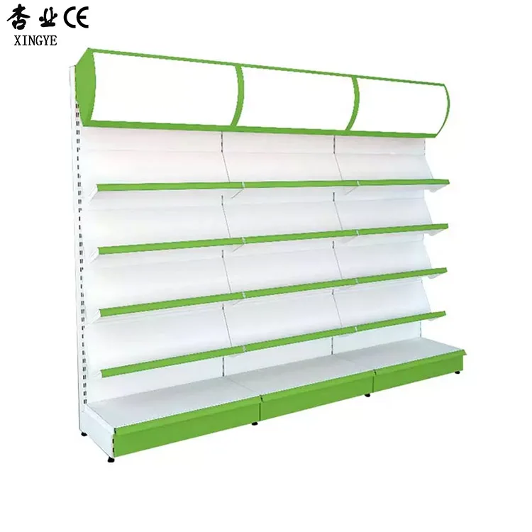 Xingye Factory Custom Size Metallic Retail Display Shelf Supermarket Shelving Retail Store Shelving