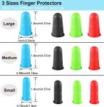 Rubber Fingers Covers, Silicone Finger Protector Sleeve Tips Guard Fingertip