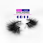 Natural Black 6D Mink Lashes , Customized Package Dramatic Mink Lashes
