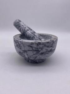 China Natural Solid Marble Stone Mortar And Pestle Moisture Resistant factory