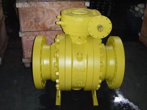 China 600LB Three Piece Side Entry Trunnion Type Ball Valve factory