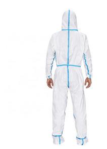 China White Disposable Protective Coveralls Particle Protection With Attached Hood factory