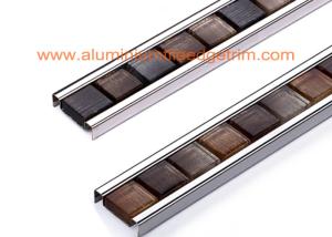 China Crystal Glass Mosaic Tile Edging / Outside Corner Metal Frame Finished Edge factory