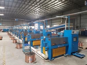 China 300mm Spool Fine Copper Wire Drawing Machine , Stepless Fine Wire Making Machine factory