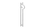 Super Market square tube Handle wooden Handle glass door Handle SS201 SS304