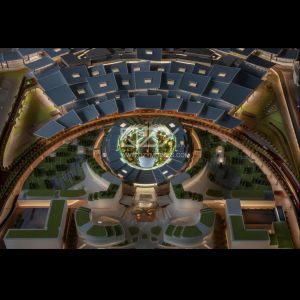 1:500 Scale Miniature Architectural Model with Realistic Detail Acrylic Material