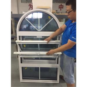 China OEM Arched Double Aluminum Hung Window Fluorocarbon Coating factory
