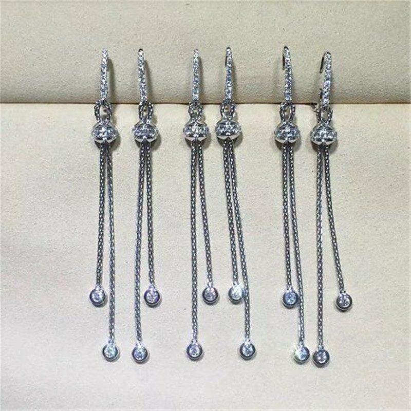 Luxury jewe factory earrings gold diamond 18k gold white gold yellow gold rose gold diamond earrings