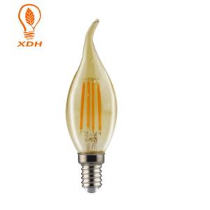 China 240V E14 4W Amber Candle Light Lamp C35 2200k Edison Bulb Filament factory