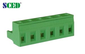 China Single Level Pluggable Terminal Blocks , Pitch 7.62mm Brass Female Connector factory