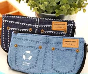 China Jean Style Pen Pencil Cosmetic Storage Pouch Bag Case promotion gift factory