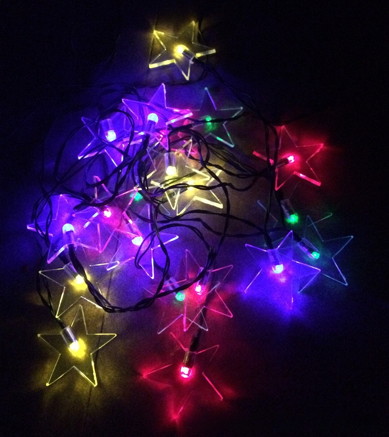 High-Efficiency Solar Star String Lights with 72 Hours Operation 3W Power and 1.2V Voltage for Garden Decoration