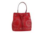 PU Soft Leather Womens Shoulder Handbags Bucket Shape With Rivet