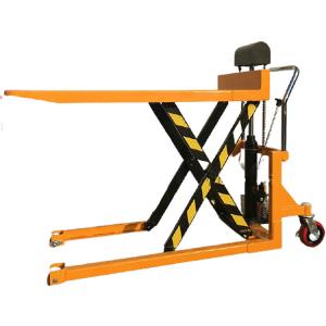 China 1 Ton Motorized Scissor Pallet Jack Industrial Material Handling Equipment factory