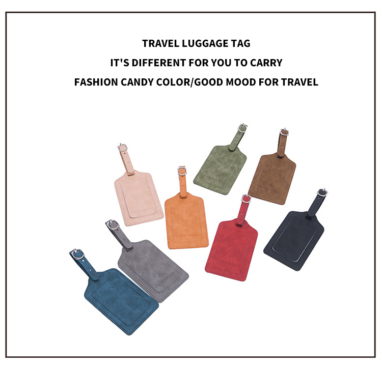 Customized Saffiano Travel Suitcase with Personalized Name Tag and Pu Leather Tag
