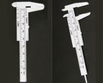 White Permanent Makeup Tattoo Kit 80MM 150MM Mini Plastic Caliper ABS Metric