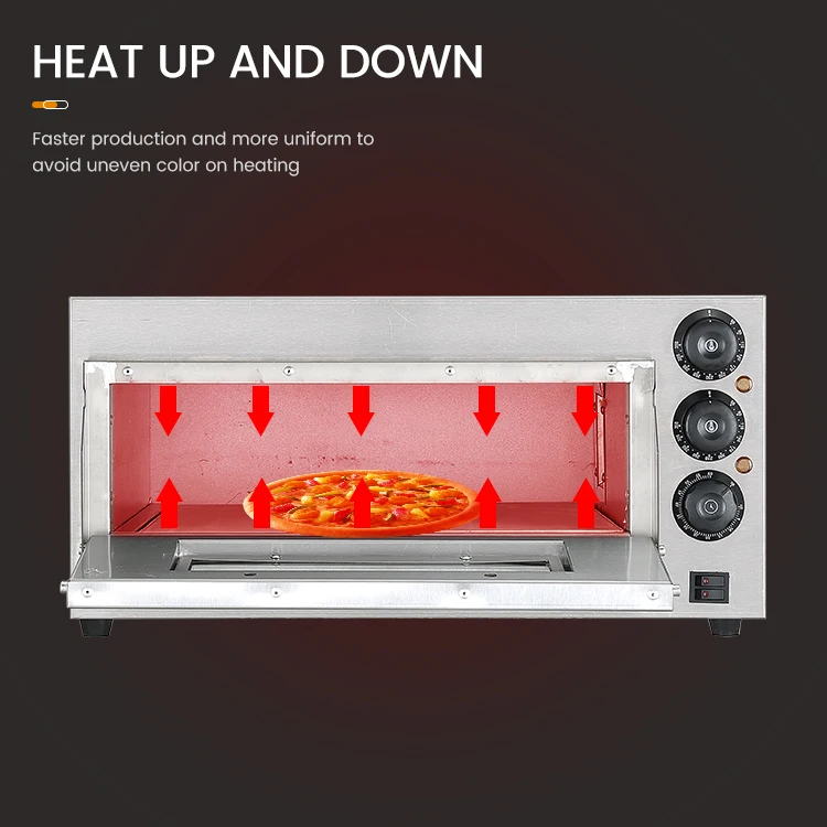 Stainless Steel Electric Pizza Baking Oven Double Deck for Household and Restaurant
