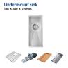 Buy cheap Undermount Stainless Steel Kitchen Sink Brushed 16 Gauge single Bowl 18x40 from wholesalers