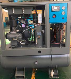 China Integrated 7.5 Hp Rotary Screw Air Compressor 5.5Kw With Thermostatic Valve factory