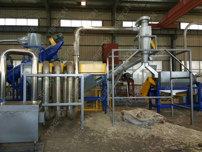 High Automatic Plastic Washing Recycling Machine , 1500 Kg / H Plastic Bag Recycling Machine Line