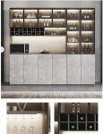 2.5M Living Room Display Cabinet Glass Corner Display Units For Living Room