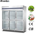 SUS304 Odorless Kitchen Fridge Freezer Antiwear With Glass Door