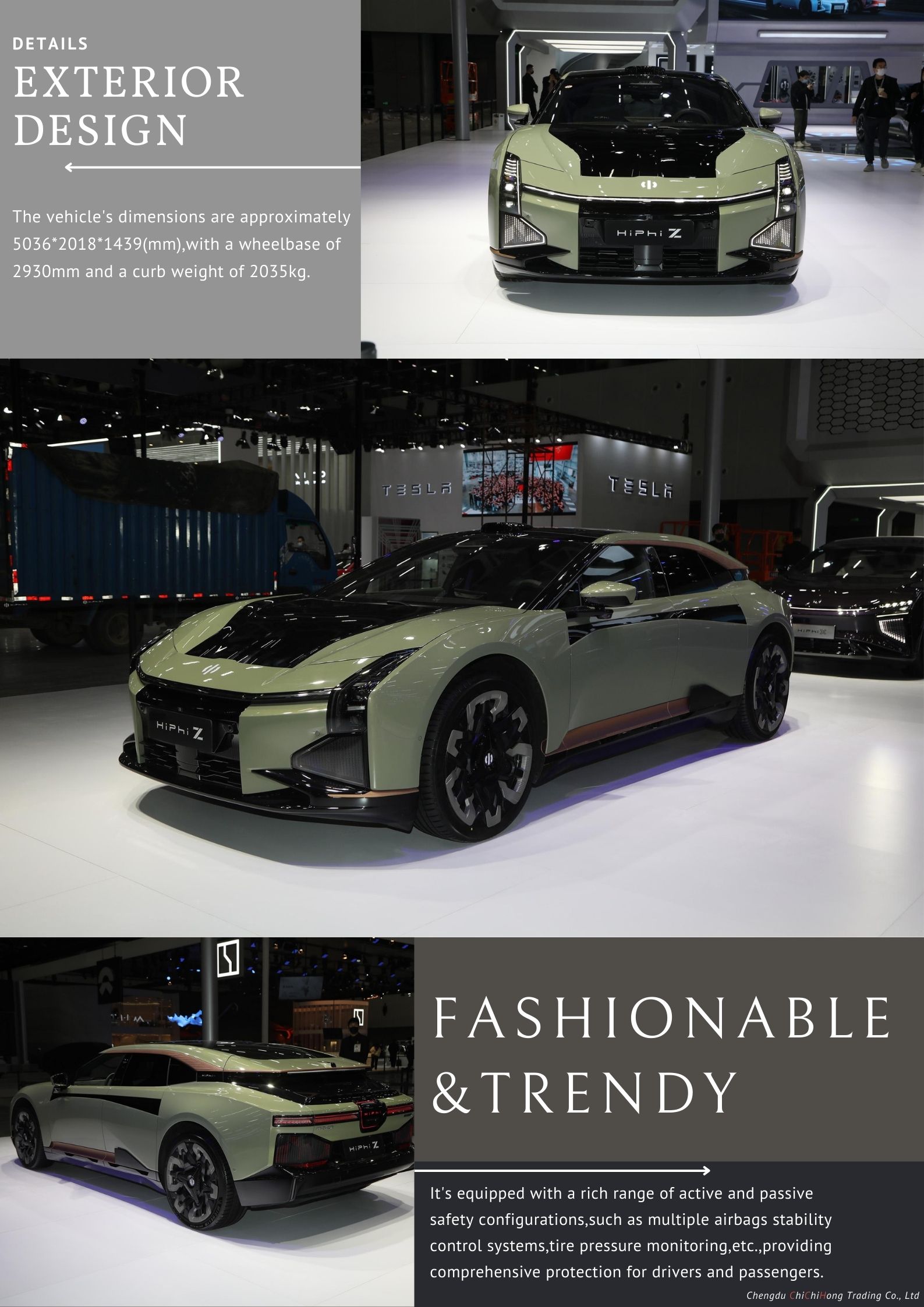 2023 Light Interior Deposit High Speed Pure Electric Car with Ternary Lithium Battery
