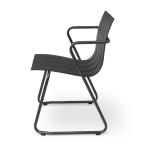 Metal Steel Garden Chair Set with Minimalist Design Plastic Wood Armchair by