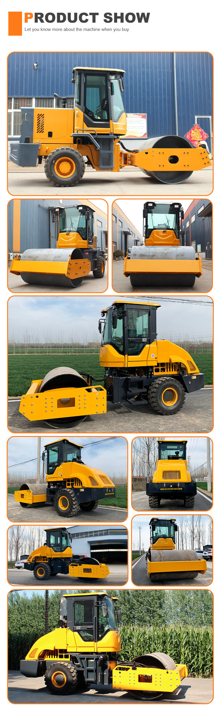 Double Drum Ride-On Road Roller with 1100mm Drum Diameter YUNNEI Engine and Affordable