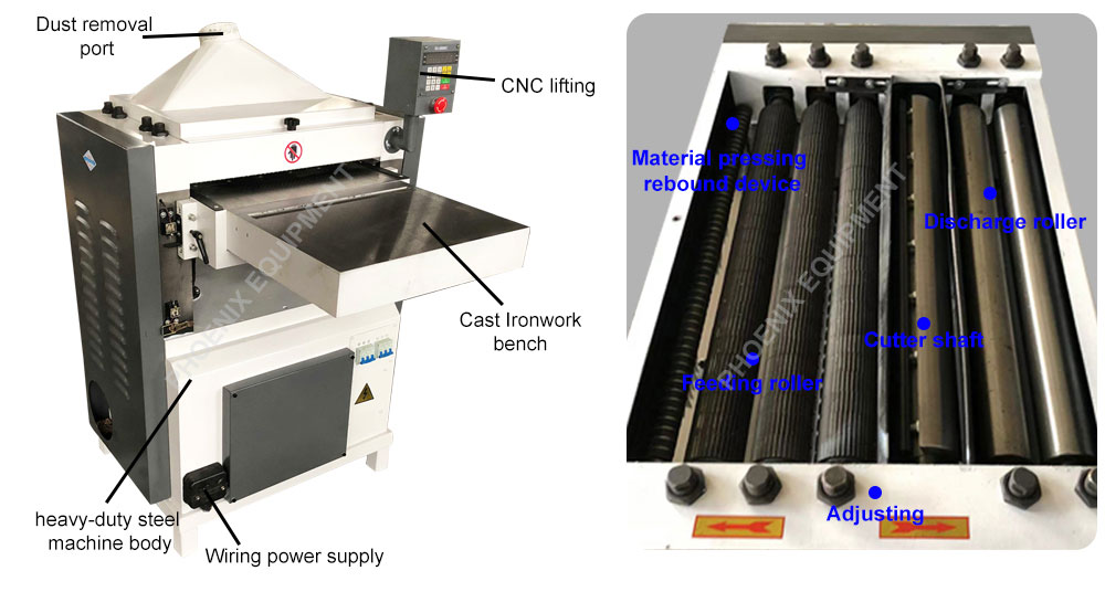 Wood Industrial Double-Sided Speed Press Planer for Heavy Duty Woodworking Machinery