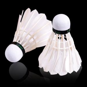 China 3 Stage Goose Feather Shuttlecock With Fibreboard Cork Head factory