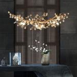 2700K Custom Flower Shape Glazed Chandelier For Large Wedding Decoration