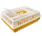 Live Poultry Carrier Crate Broiler Plastic Cage 7-10 Chicken Capacity