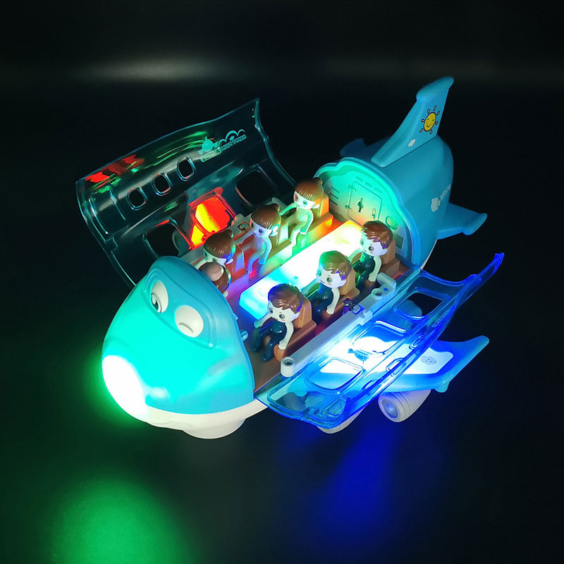 Large Electric Universal Airplane Simulation Model for Kids Items 360 Degree Rotation