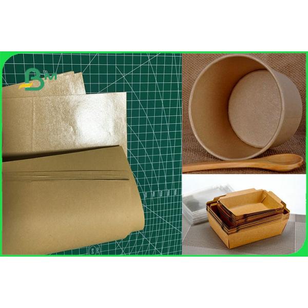 FDA FSC 300gsm 350gsm Brown Single PE Coated Paper Sheet for Box of Food