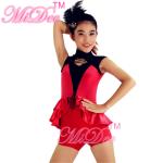 Cap Sleeves Hip Hop Dance Wear Lacing Across Middle Font Bodice With Back Centre