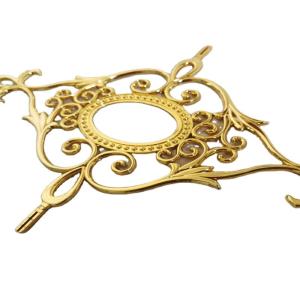 China 5*9 popular golden aluminum Georgian decorative bars flower for windows factory