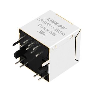 LPJD0011-8BENL 10/100 Base-T RJ45 Vertical Connector With Integrated Magnetics