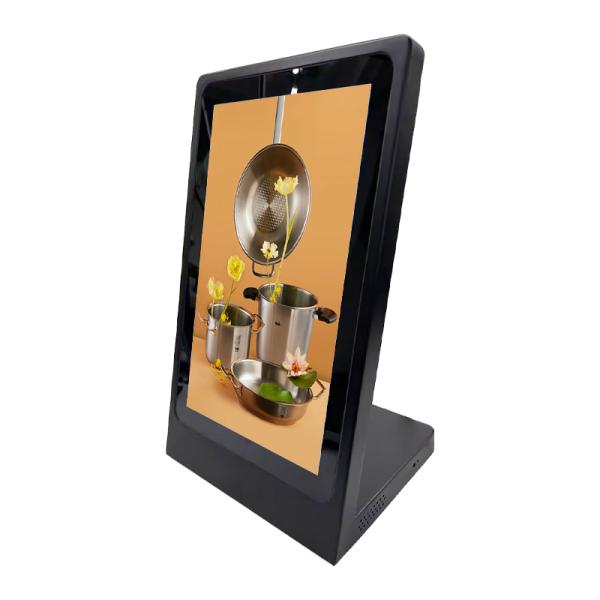 15.6 inch Counter top L typed Portable LCD PCAP Touch Wifi Digital Signage For