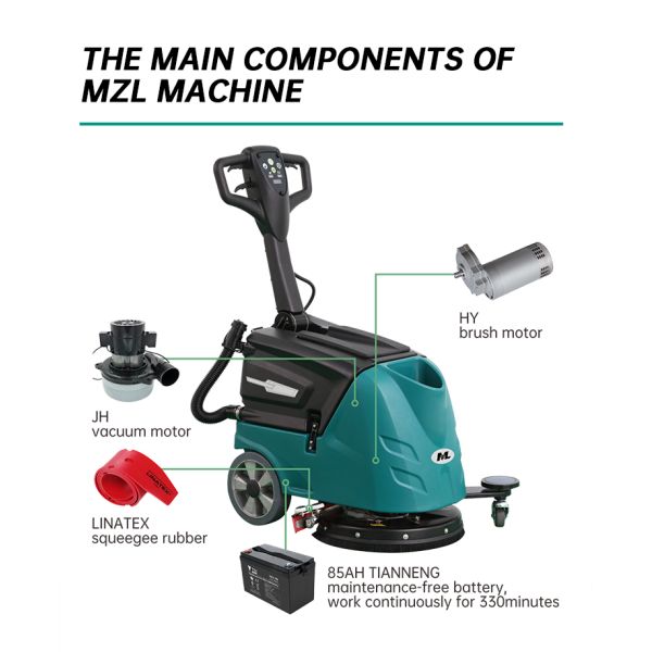 Floor Cleaning Scrubbing Machine Battery Powered Commercial Floor Scrubber Single Disc Floor Scrubber