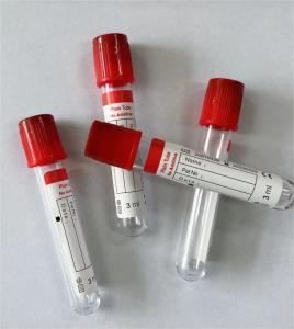 China Sterile Plain Blood Collection Test Tubes Plastic Glass Vacuum Red Cap 10ml factory